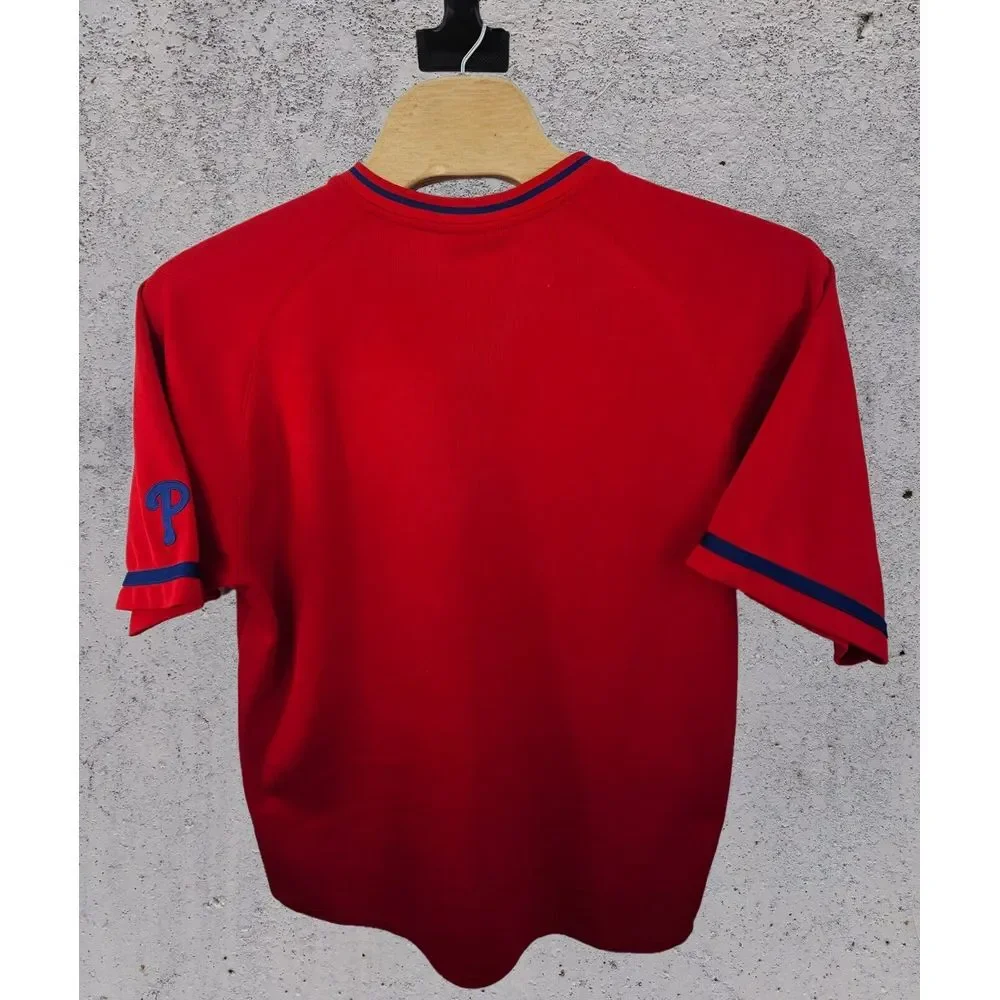 Vintage Nike Baseball Jersey Size XL MLB Philadelphia Phillies Center Swoosh Red